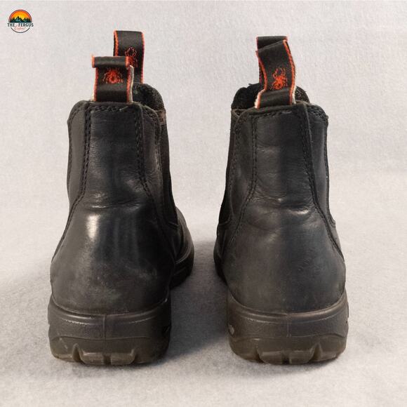 Redback Chelsea Work Boots Black Leather Easy Escape Pull-On Workwear Men's 8 - Picture 5 of 15